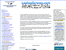 Tablet Screenshot of laptopscrews.com